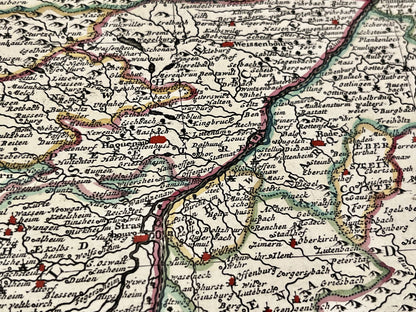 Carte ancienne Alsace par van der Aa