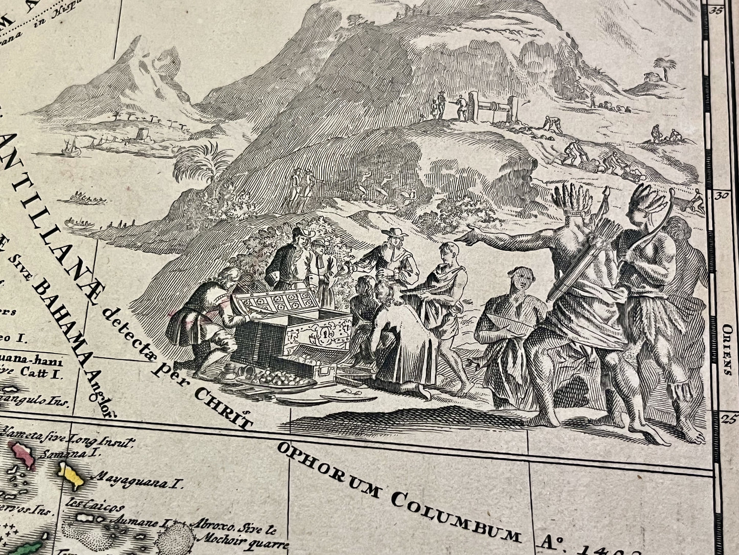 Carte ancienne Amerique Christophe Colomb