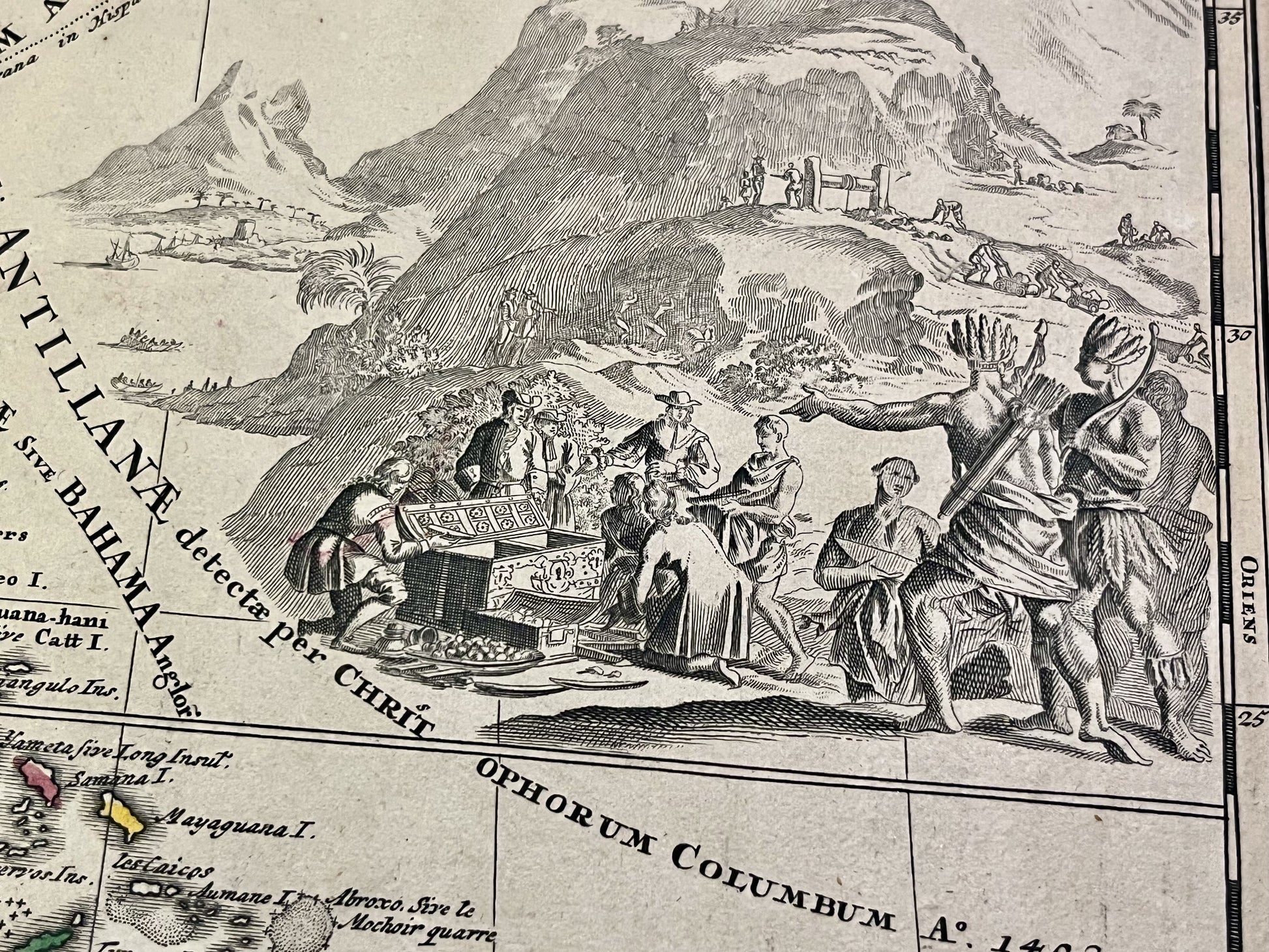 Carte ancienne Amerique Christophe Colomb