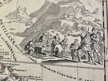 Carte ancienne Amerique Christophe Colomb