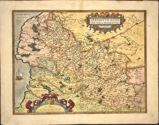 Carte ancienne Artois par Ortelius