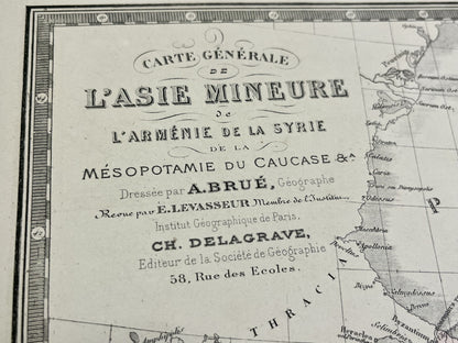 Carte ancienne Asie Mineure par Brue