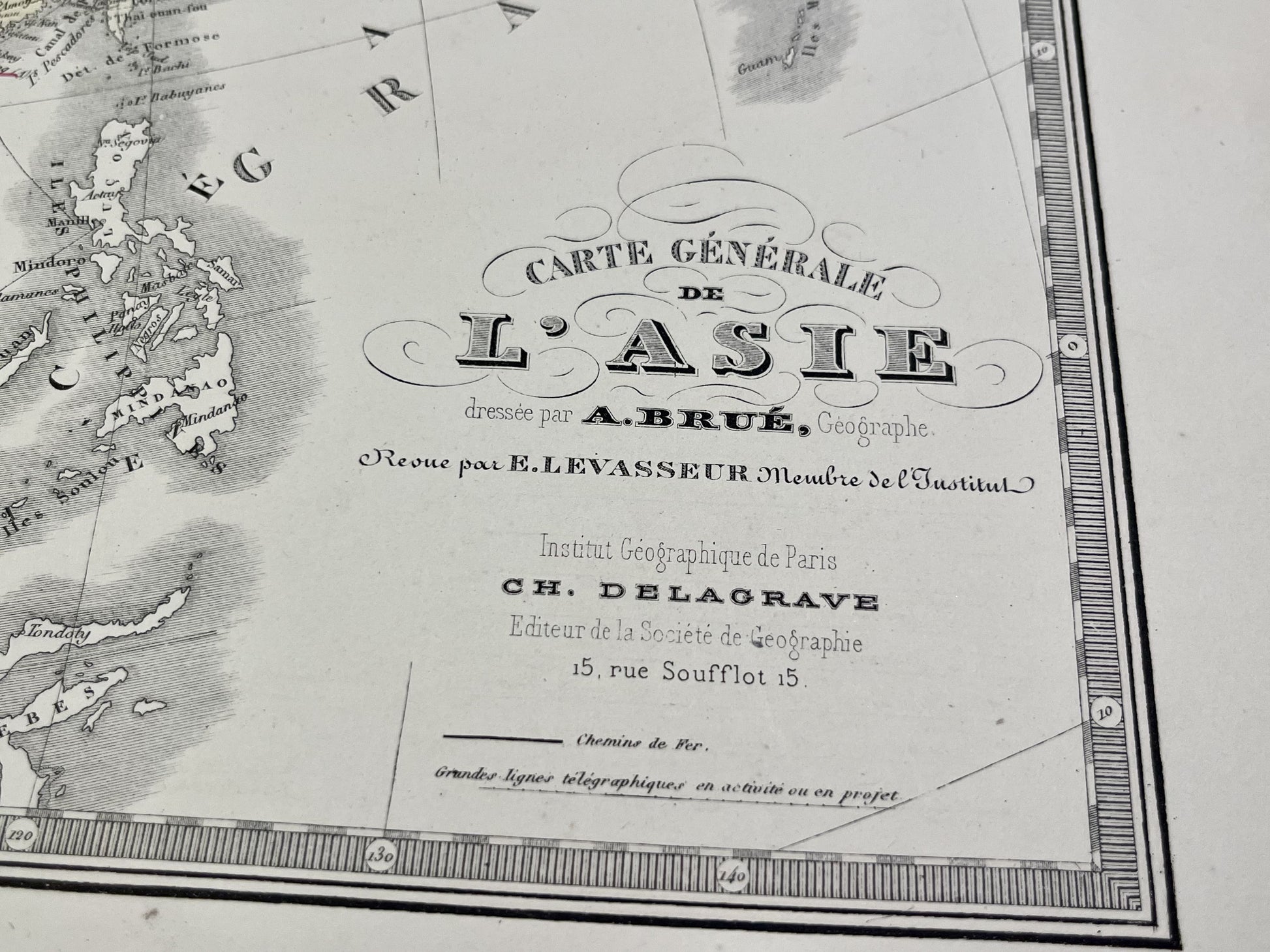 Carte ancienne Asie par Brue