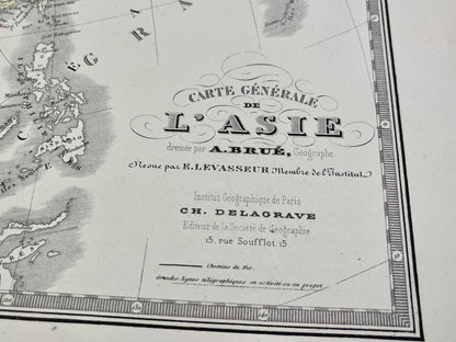 Carte ancienne Asie par Brue