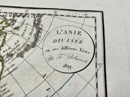 Carte ancienne Asie par Delamarche