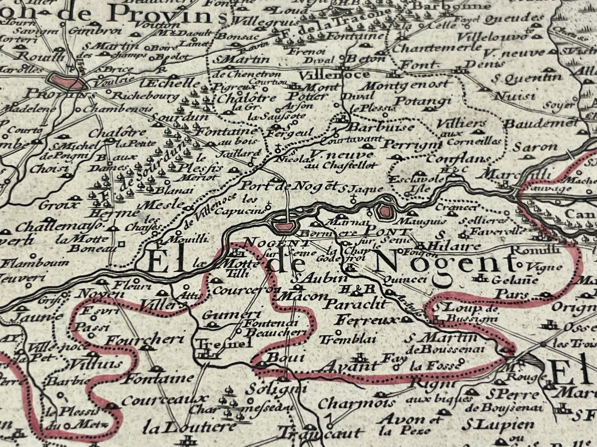 Carte ancienne Aube Nogent-sur-Seine