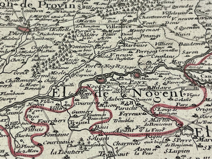 Carte ancienne Aube Nogent-sur-Seine