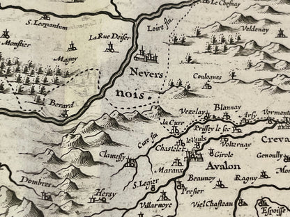 Carte ancienne Avallon