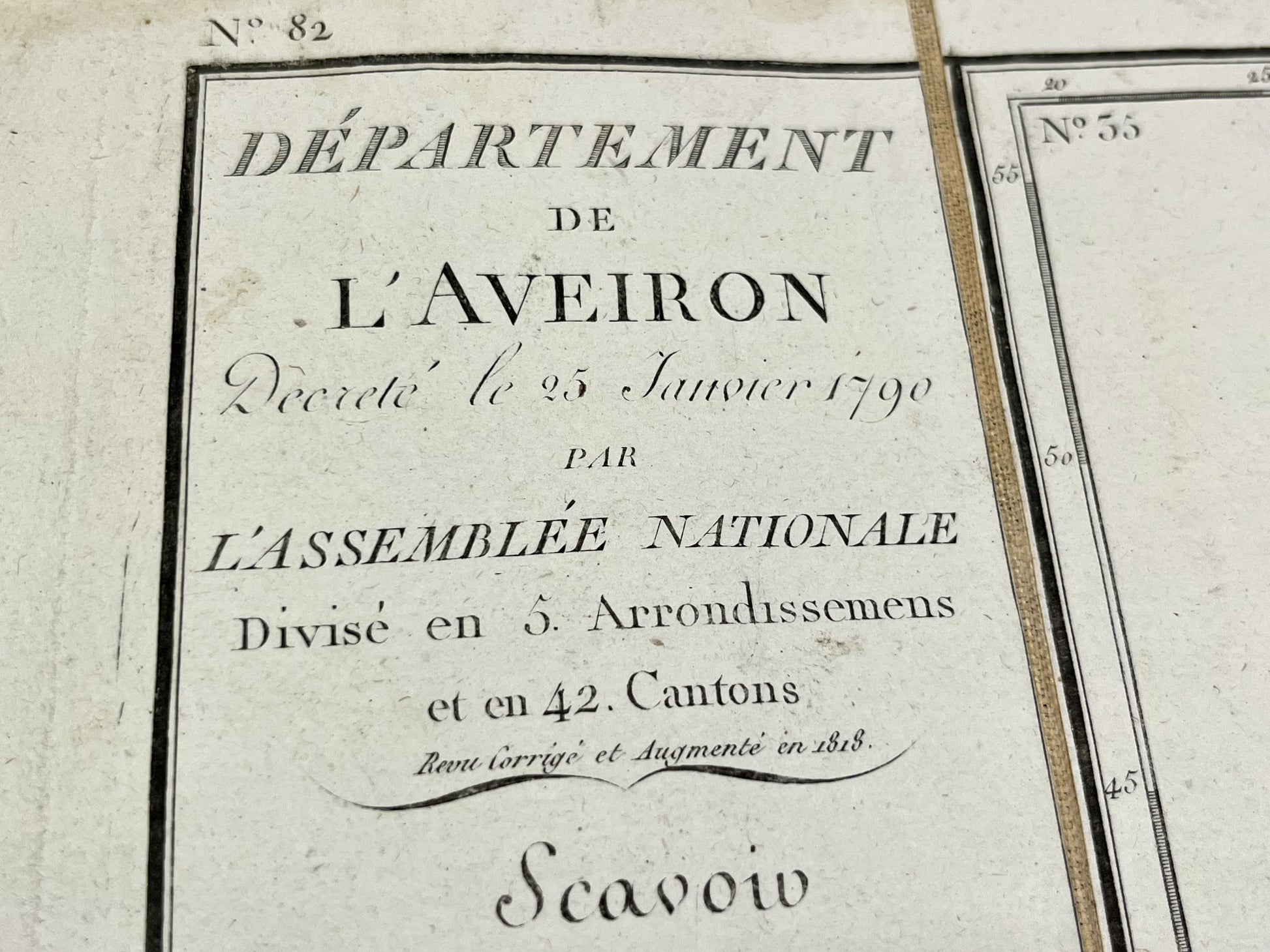 Carte ancienne Aveyron Pierre-Gilles Chanlaire