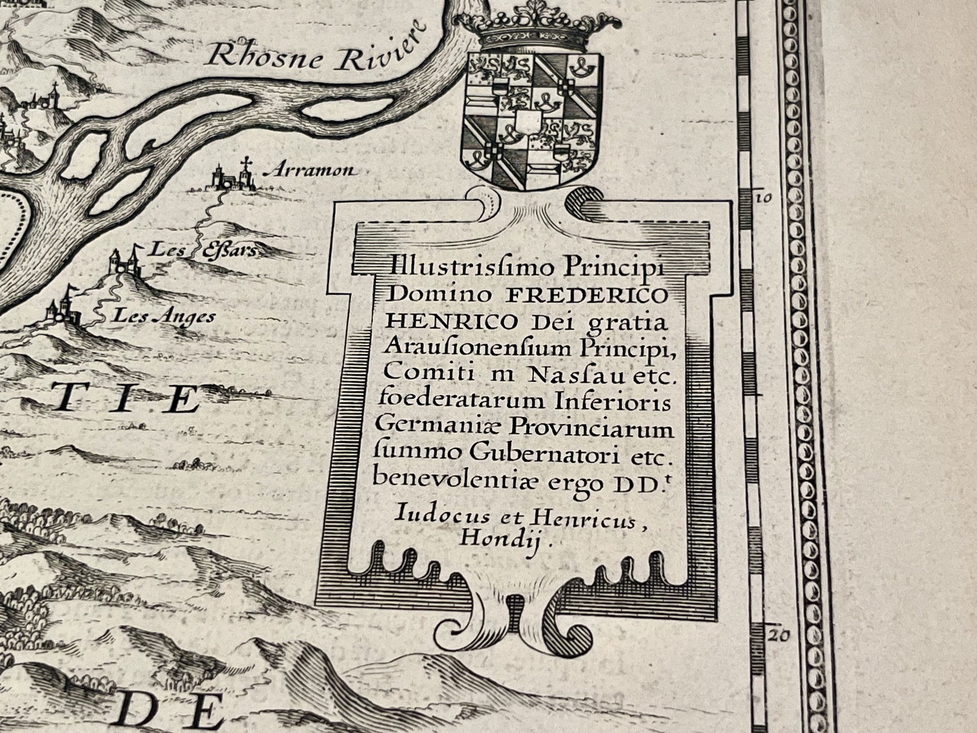 Carte ancienne Avignon par Hondius