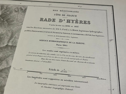 Carte ancienne Baie Hyeres