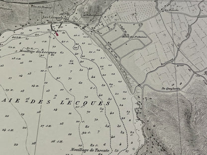 Carte ancienne Baie des Lecques