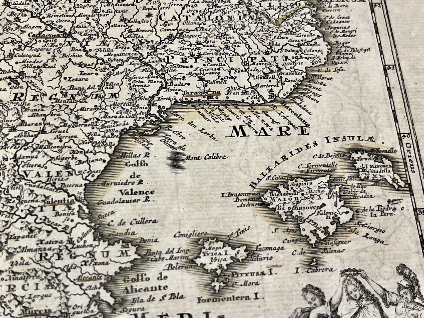 Carte ancienne Baleares Espagne achat