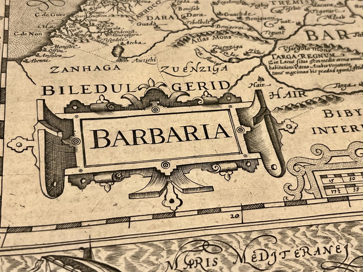 Carte ancienne Barbaria par Mercator