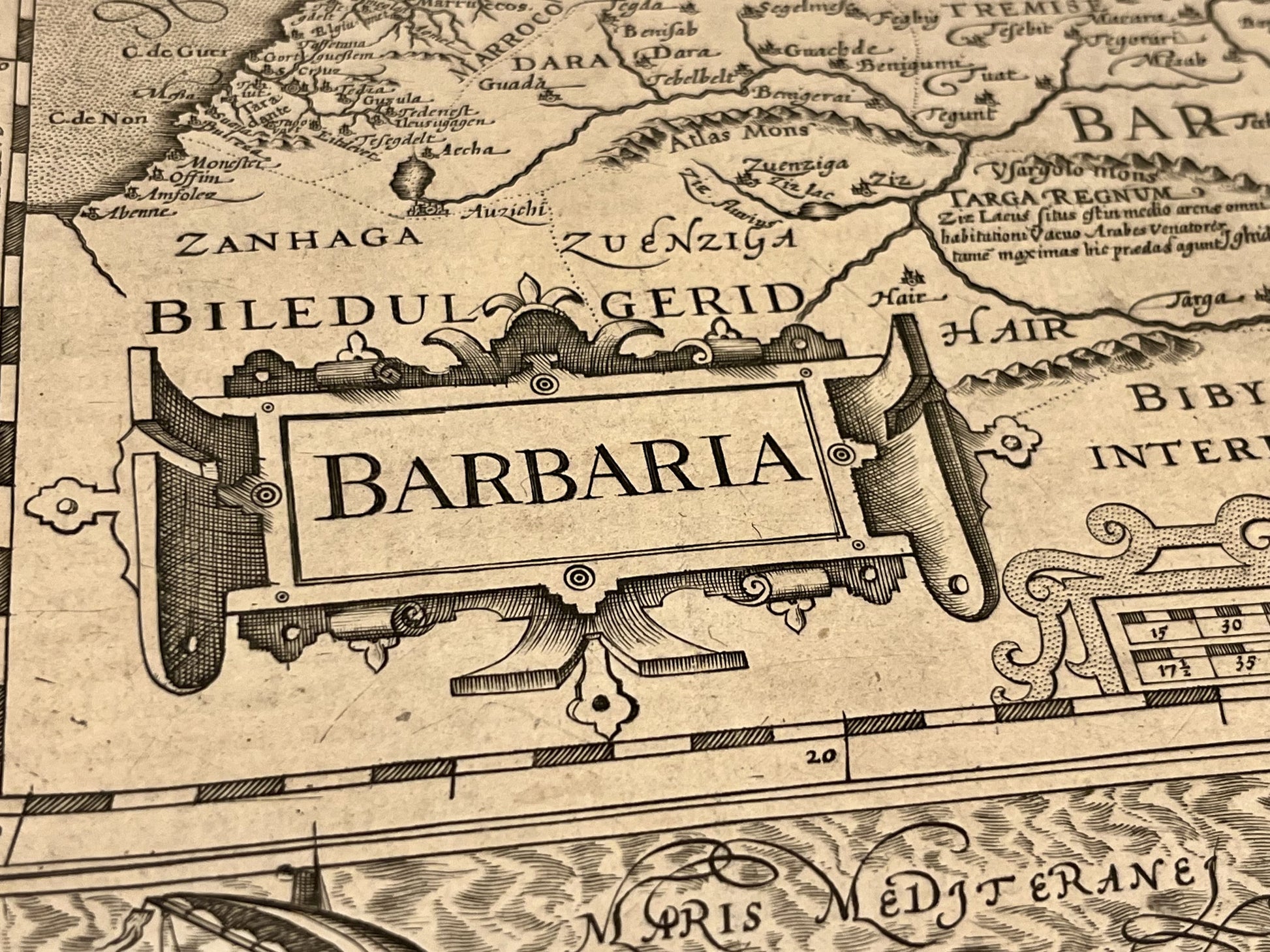 Carte ancienne Barbaria par Mercator