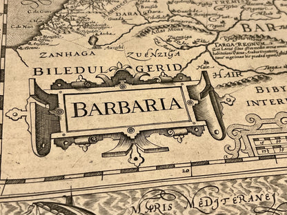 Carte ancienne Barbaria par Mercator