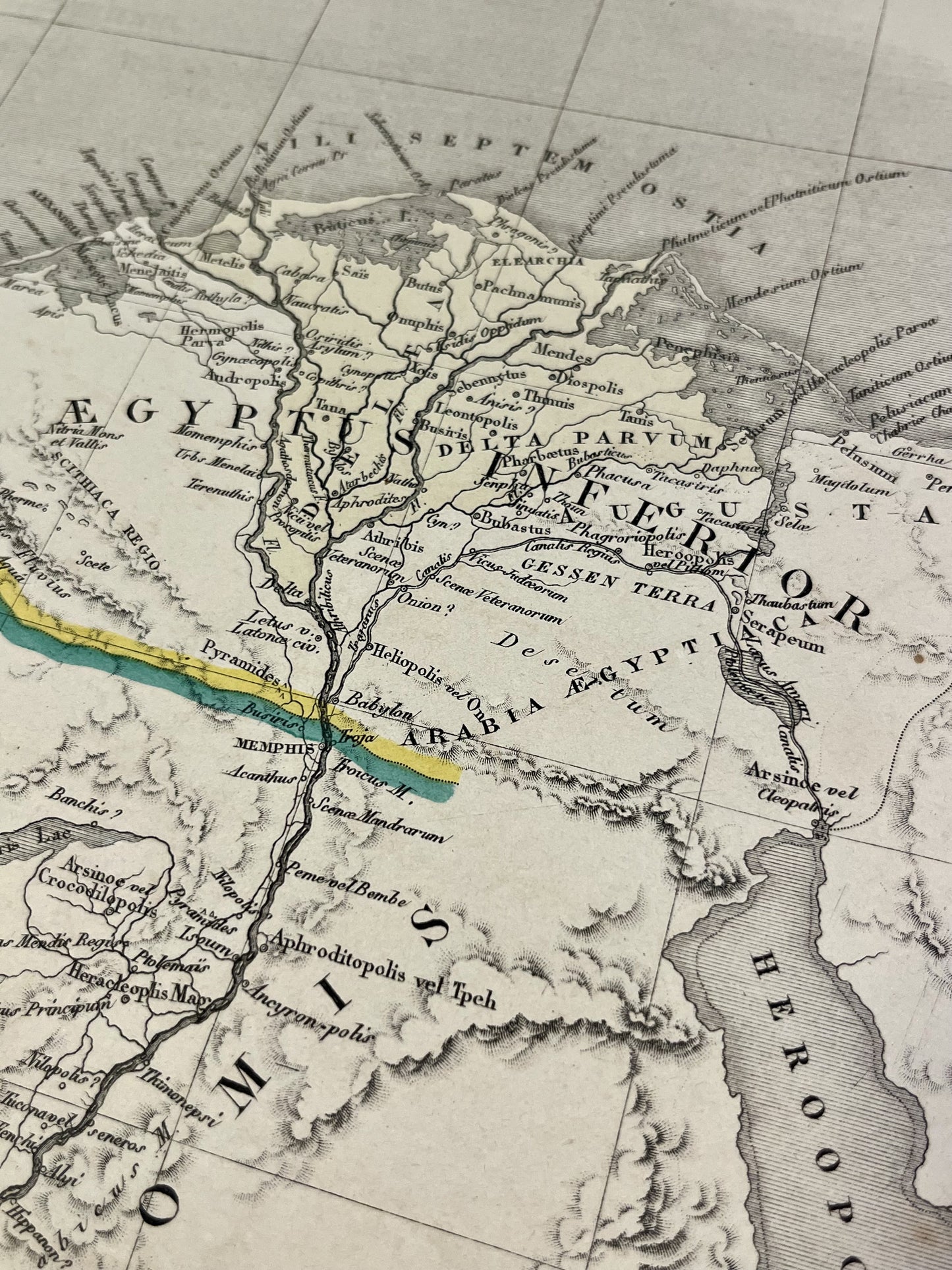 Carte ancienne Basse Egypte