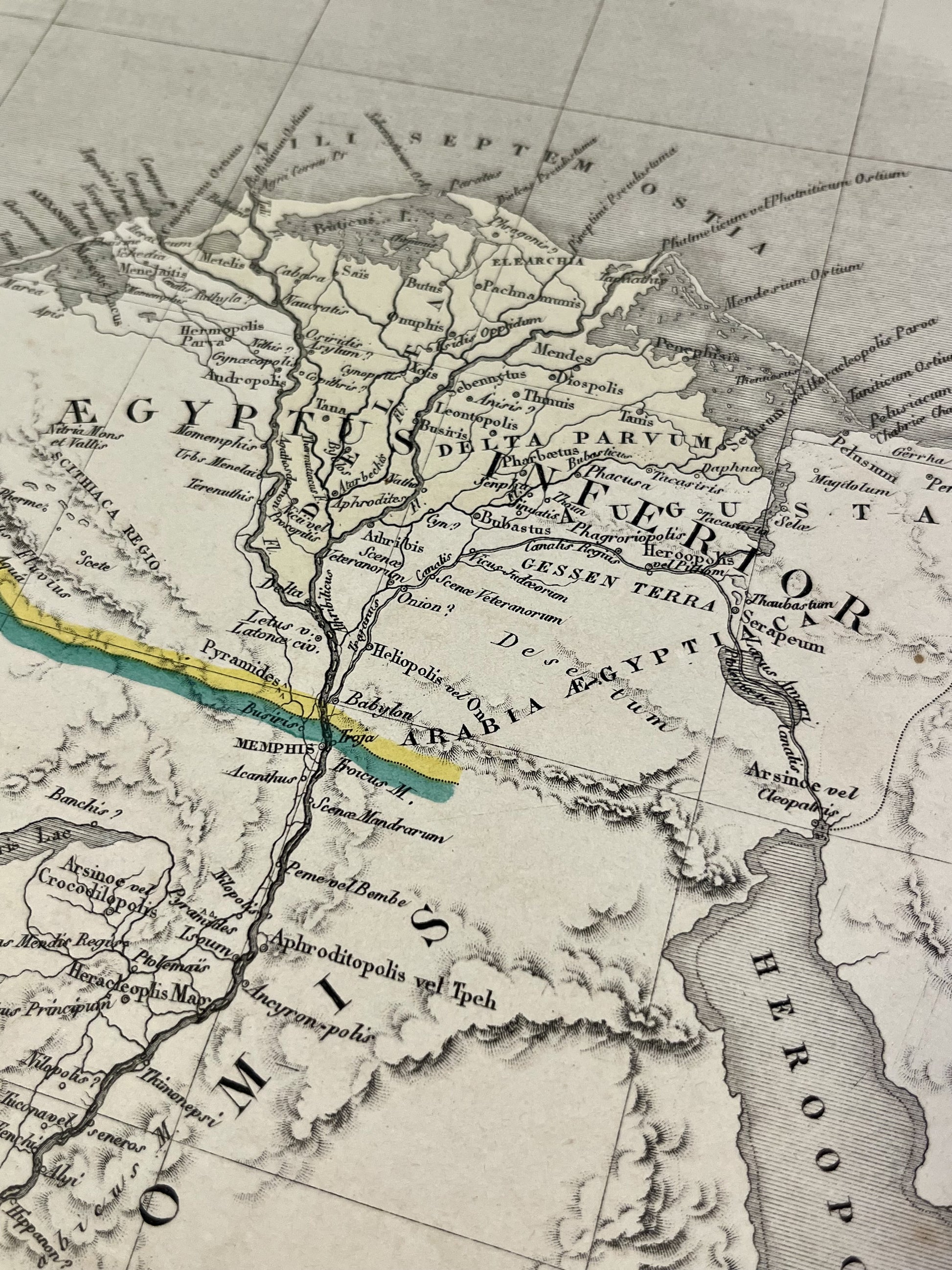 Carte ancienne Basse Egypte