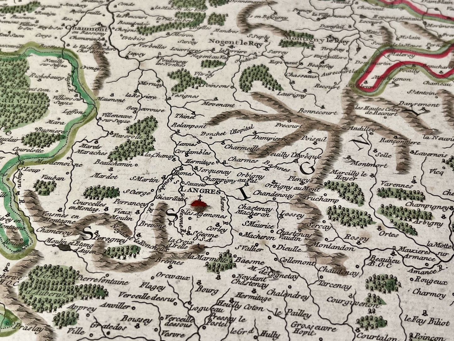 Carte ancienne Bassigny Champagne