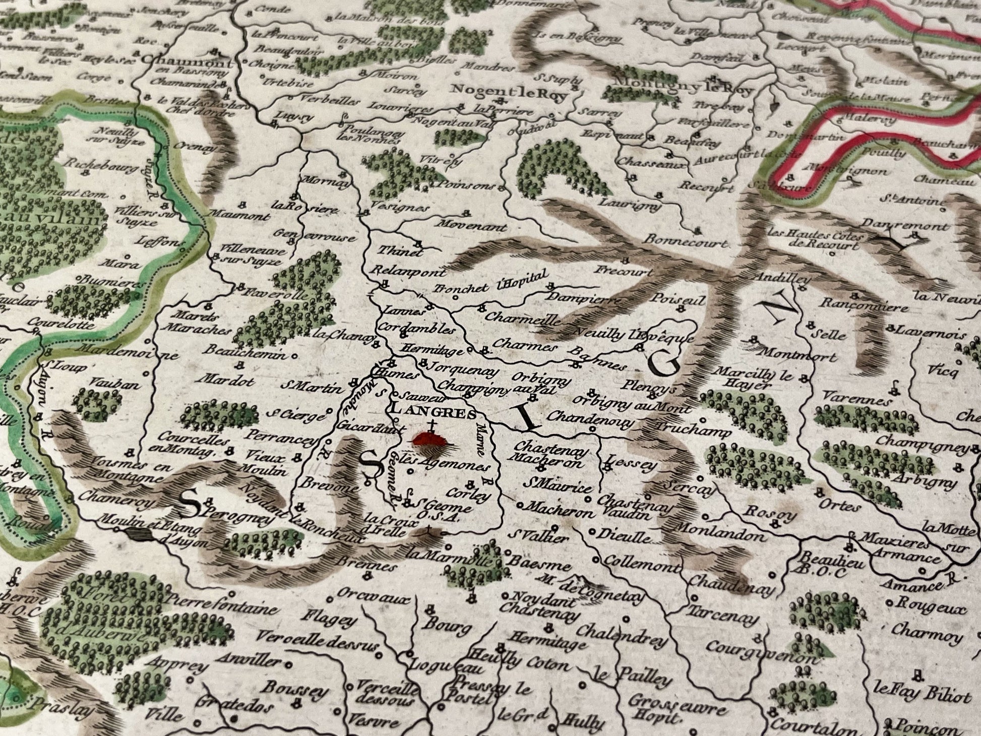 Carte ancienne Bassigny Champagne