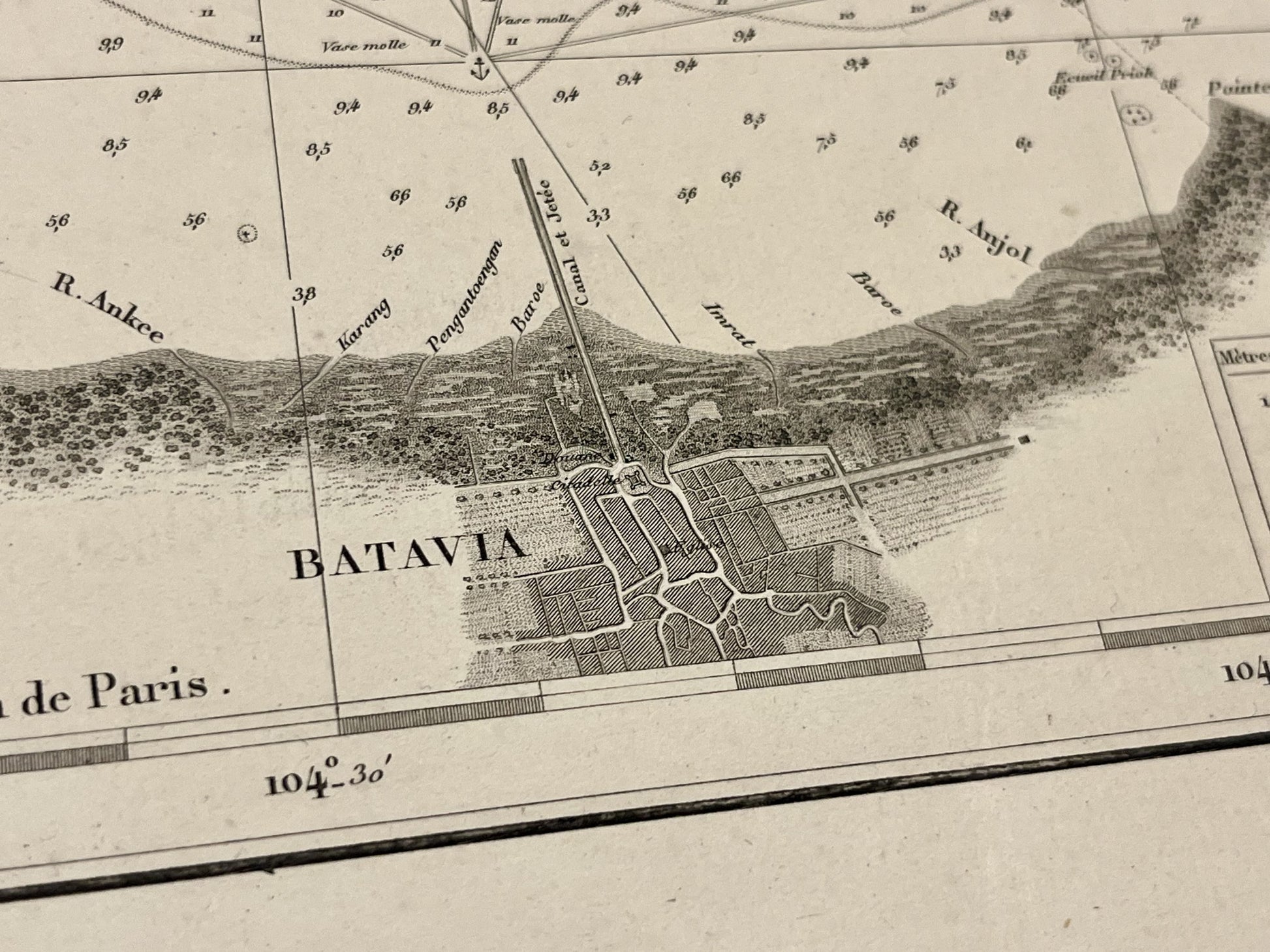 Carte ancienne Batavia Jakarta