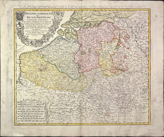 Carte ancienne Belgique Catholique