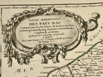 Carte ancienne Belgique par J Janvier