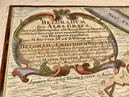 Carte ancienne Belgrade par Matthaus Seutter