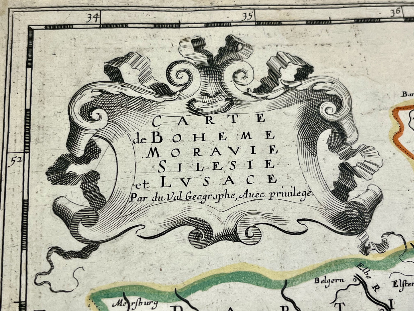 Carte ancienne Boheme Moravie Silesie Lusace par Duval