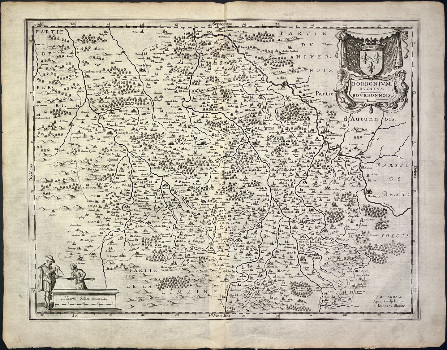 Carte ancienne Bourbonnais