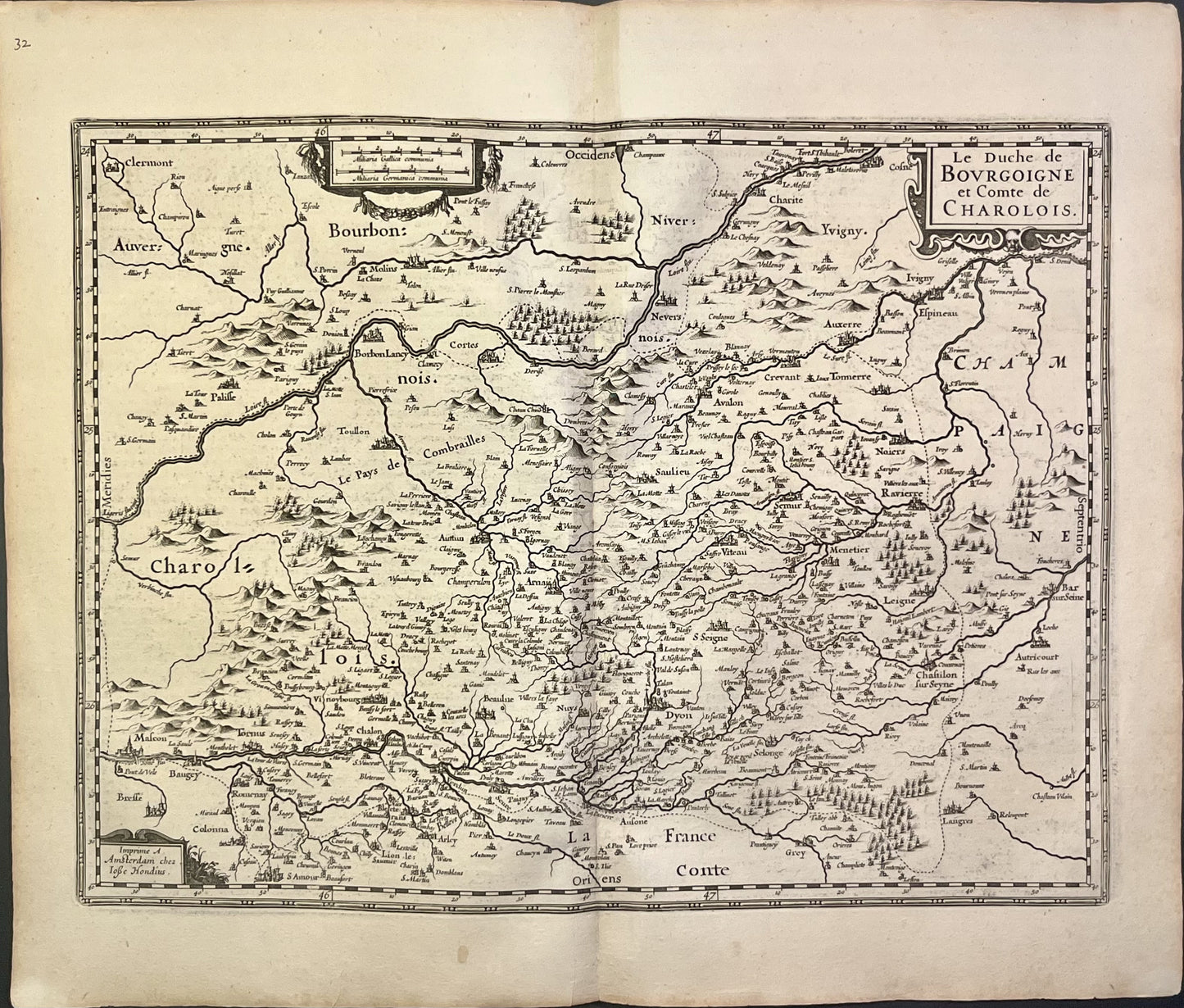 Carte ancienne Bourgogne