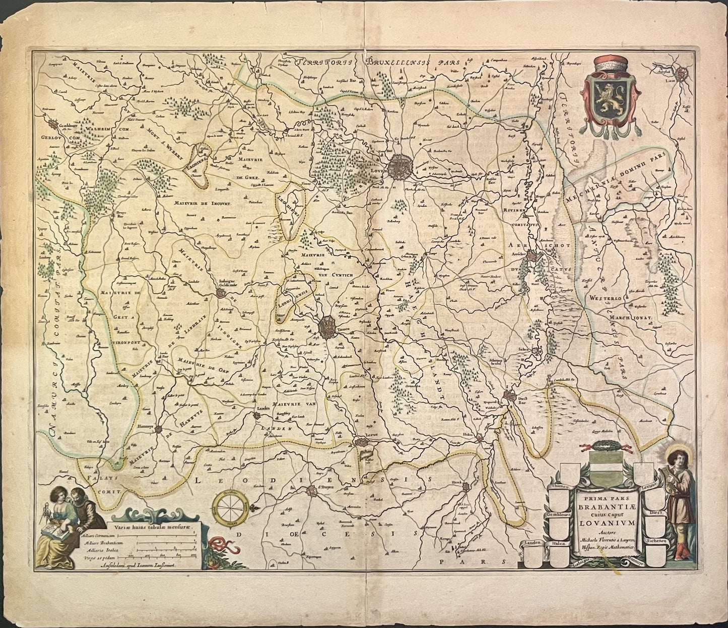 Carte ancienne Brabant Louvain