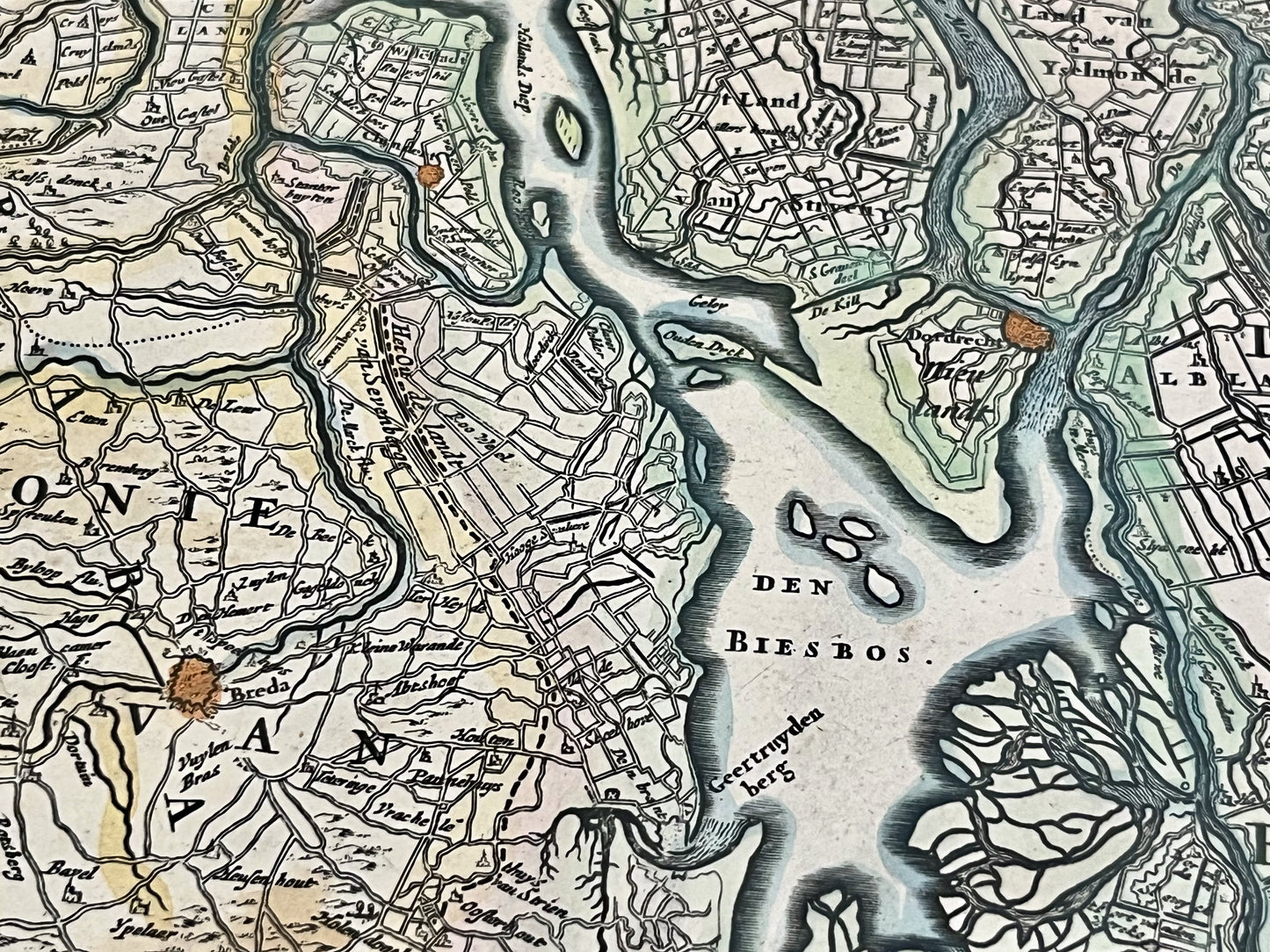 Carte ancienne Breda Dordrecht