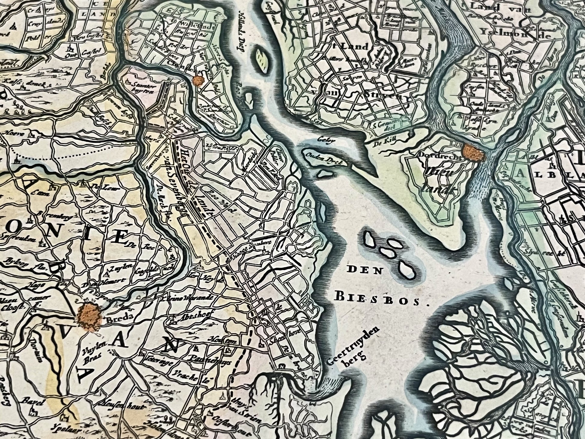 Carte ancienne Breda Dordrecht