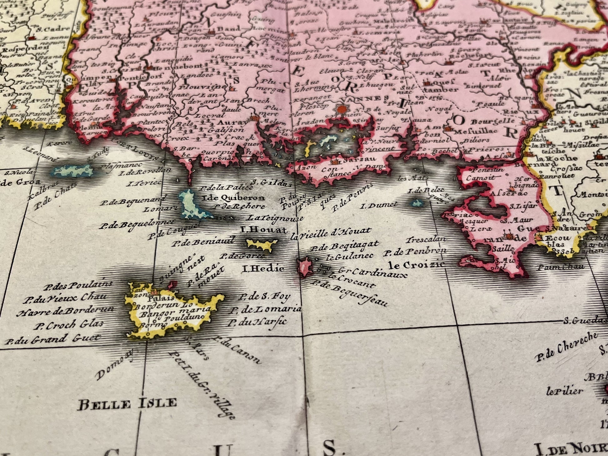 Carte ancienne Bretagne Belle-Ile