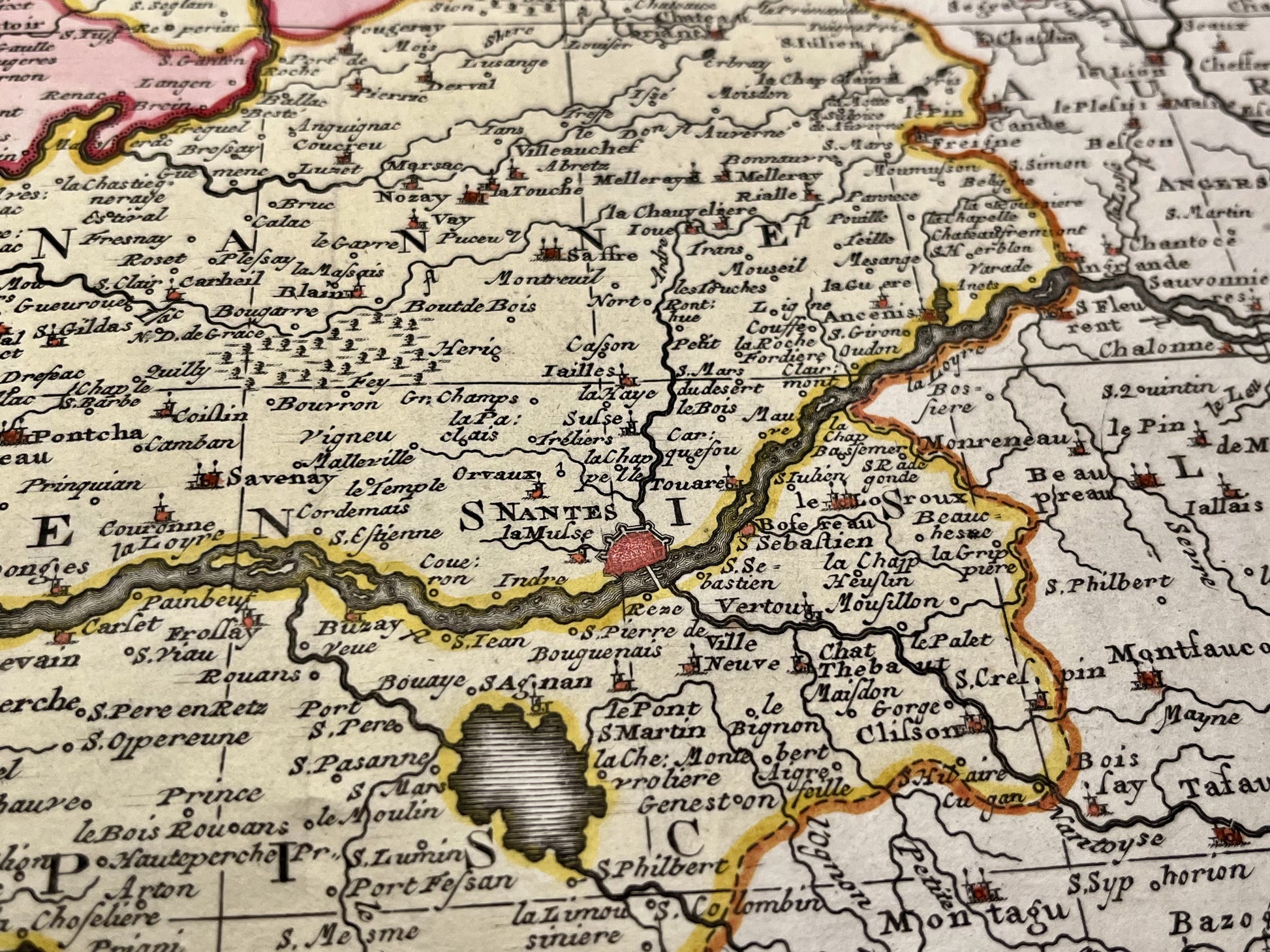 Carte ancienne Bretagne Nantes