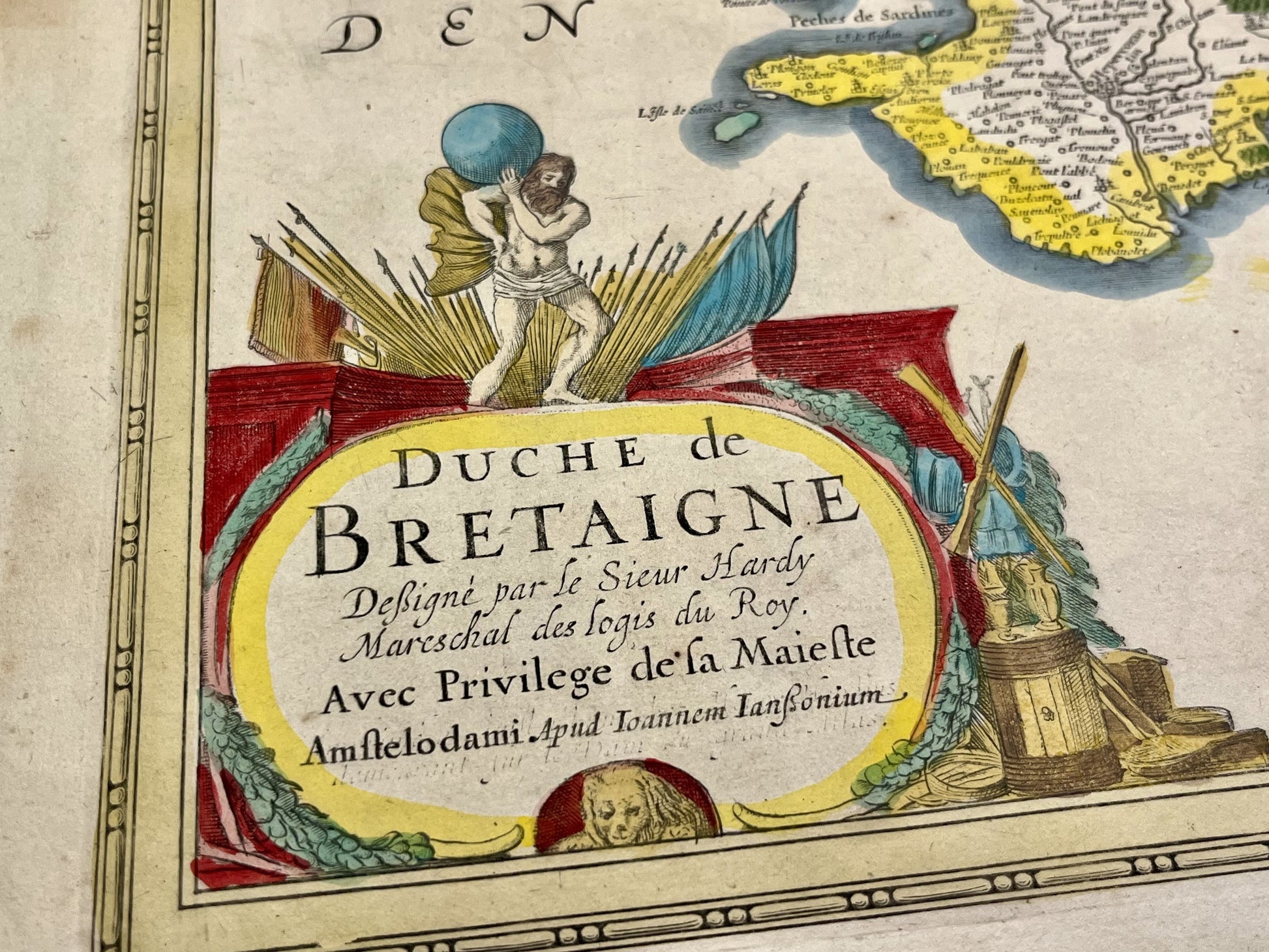 Carte ancienne Bretagne par Janssonius