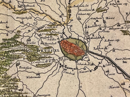 Carte ancienne Bruxelles