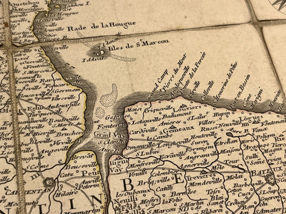 Carte ancienne Calvados Manche