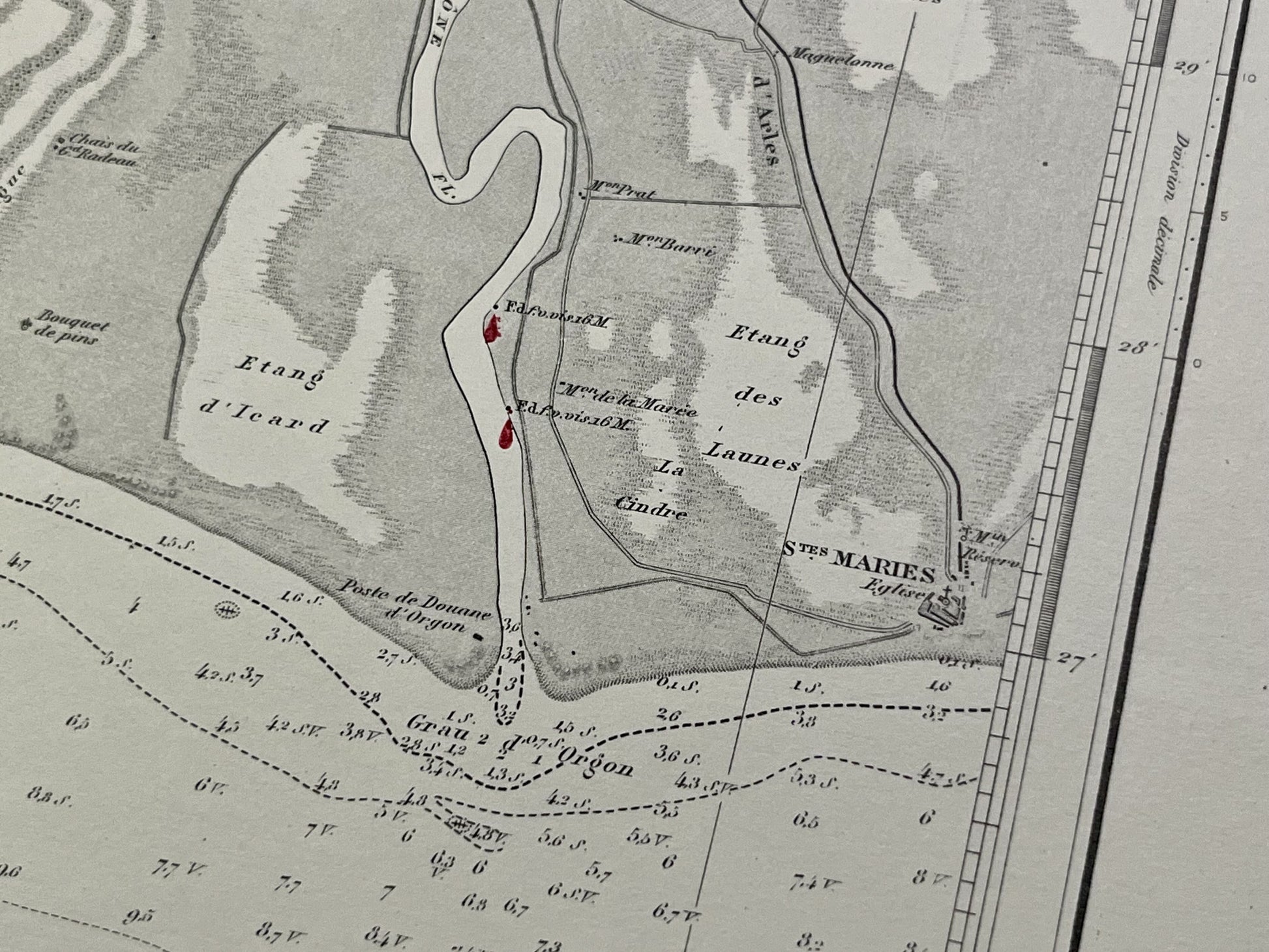 Carte ancienne Camargue