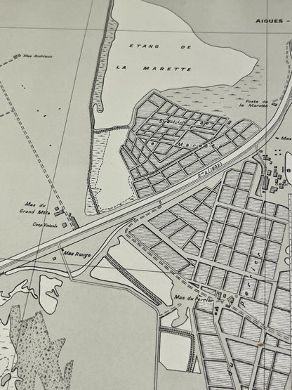 Carte ancienne Canal aigues-Mortes