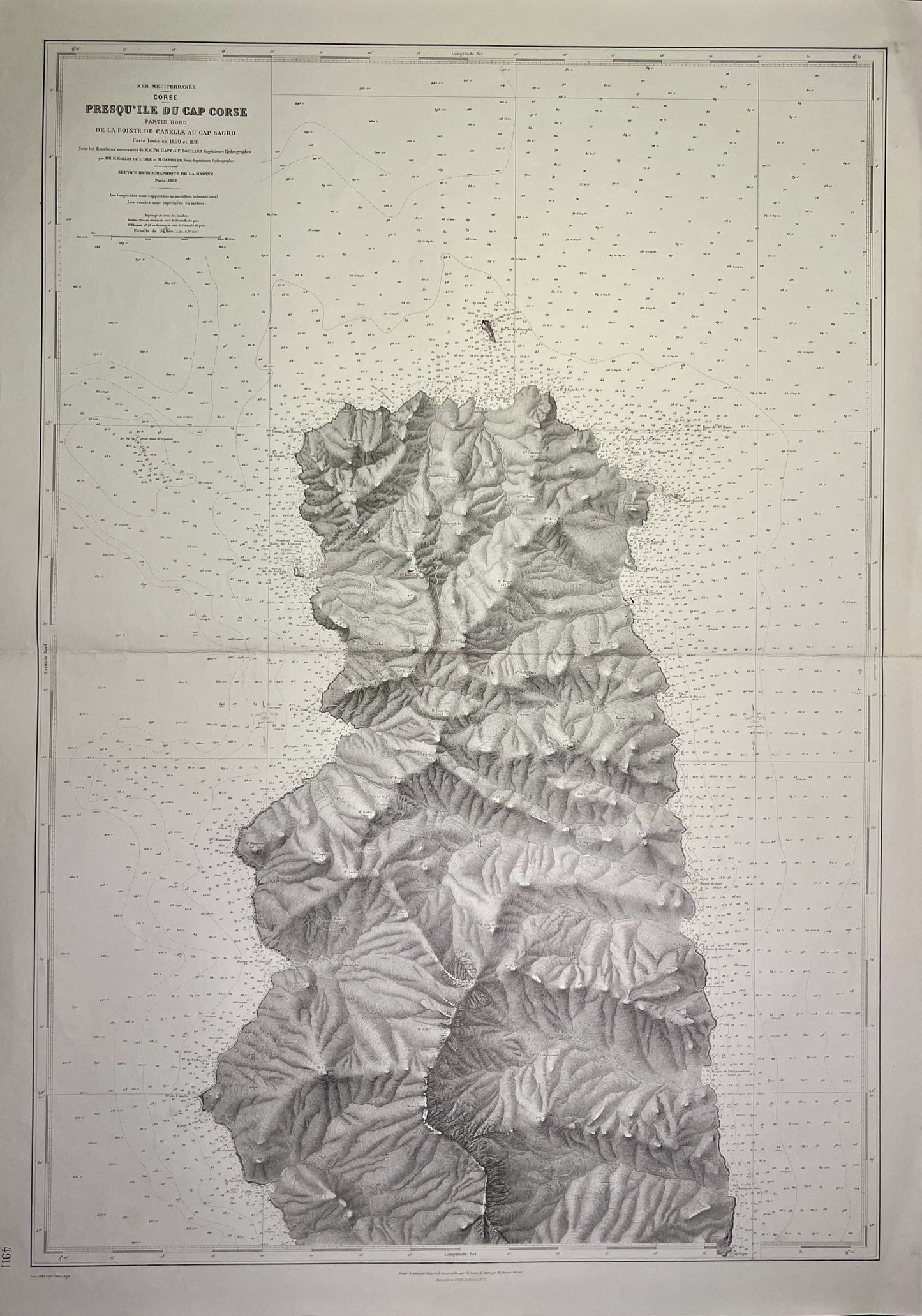 Carte ancienne Cap Corse