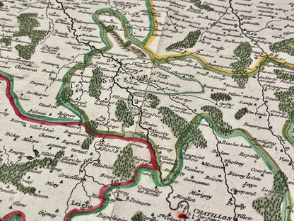 Carte ancienne Champagne Bar-sur-Seine