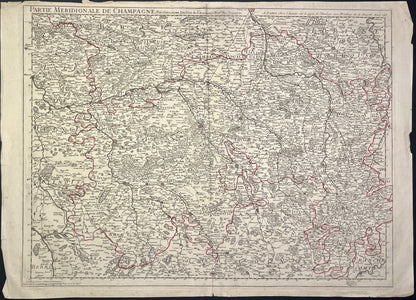 Carte ancienne Champagne meridionale par Delisle