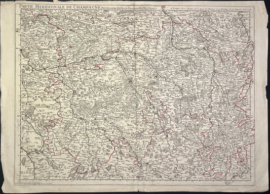 Carte ancienne Champagne meridionale par Delisle