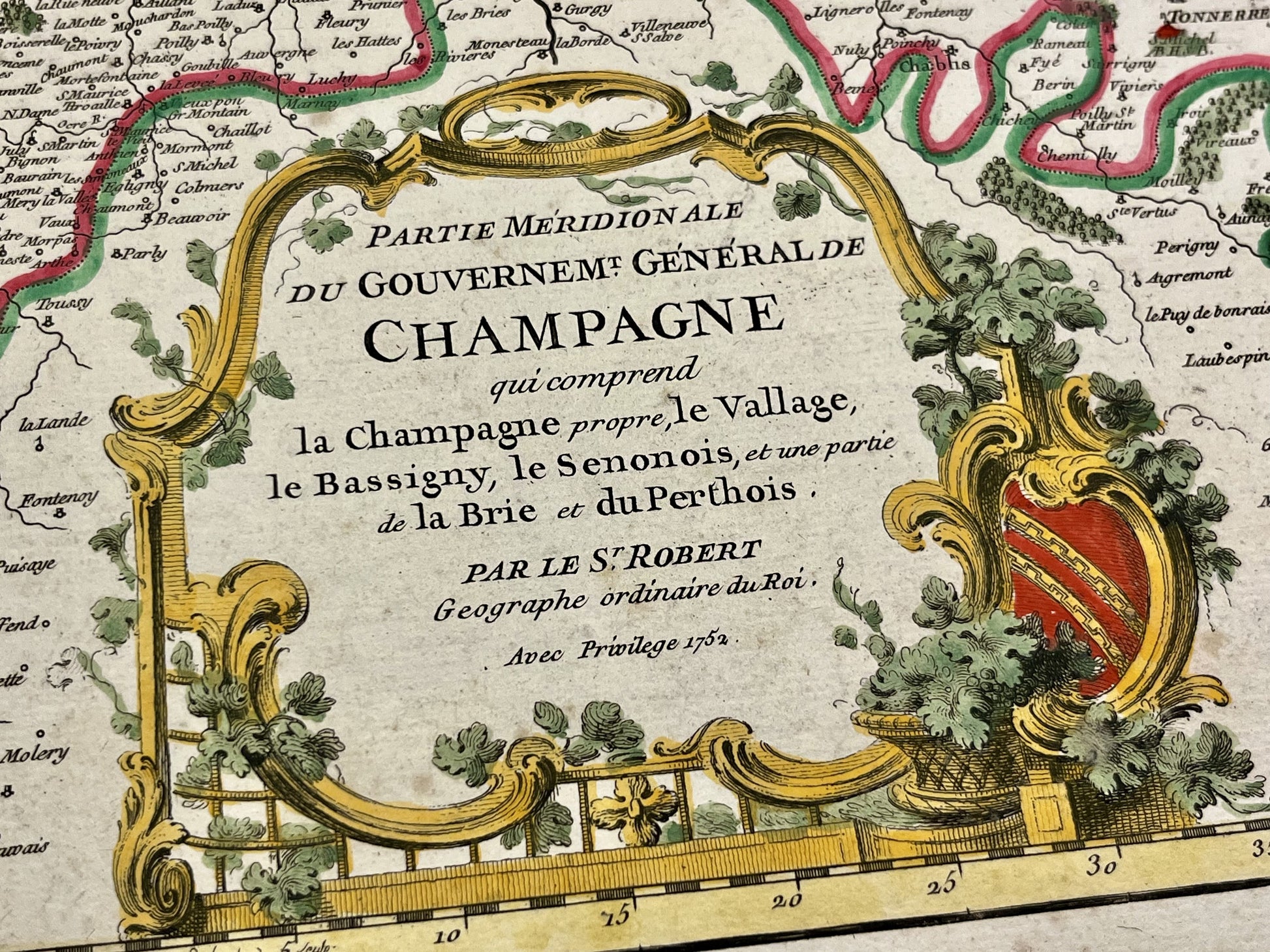 Carte ancienne Champagne par Robert de Vaugondy