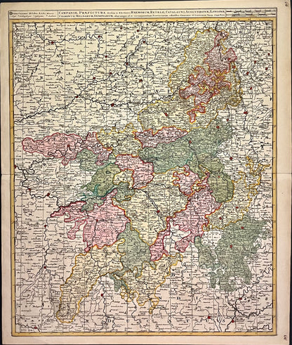 Carte ancienne Champagne par Valk