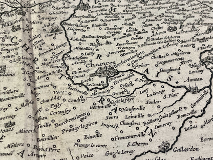 Carte ancienne Chartres Beauce