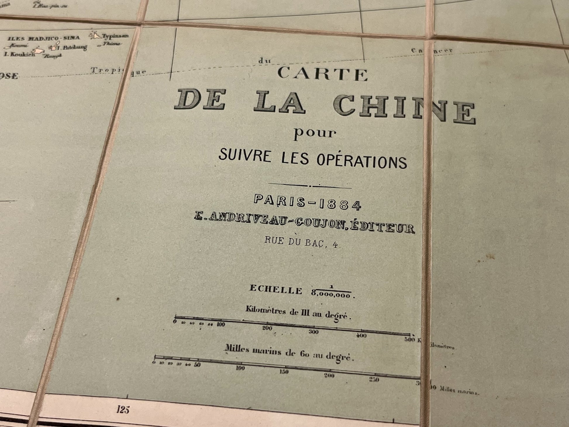 Carte ancienne Chine par Andriveau-Goujon