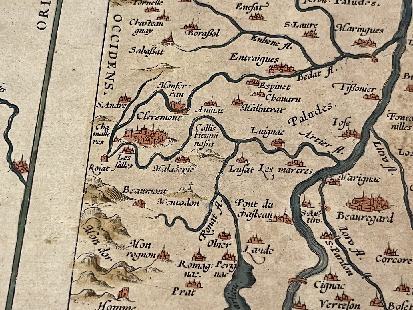 Carte ancienne Clermont Auvergne